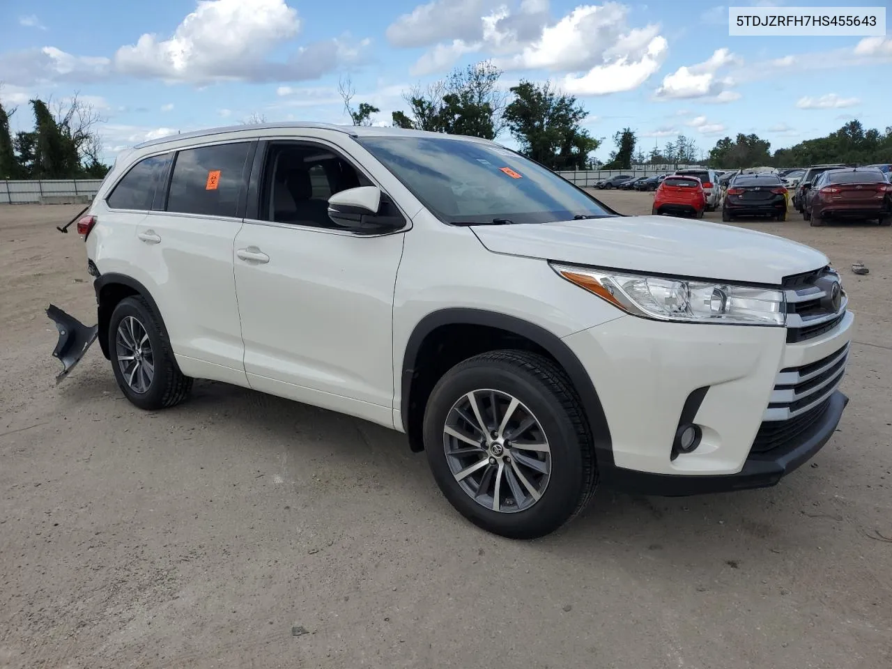 2017 Toyota Highlander Se VIN: 5TDJZRFH7HS455643 Lot: 72109824