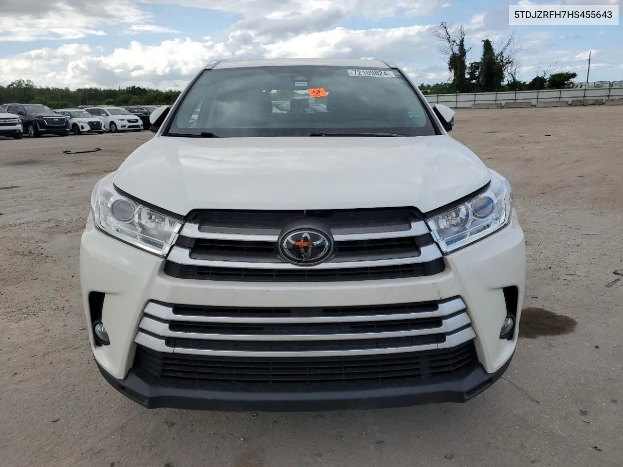 5TDJZRFH7HS455643 2017 Toyota Highlander Se