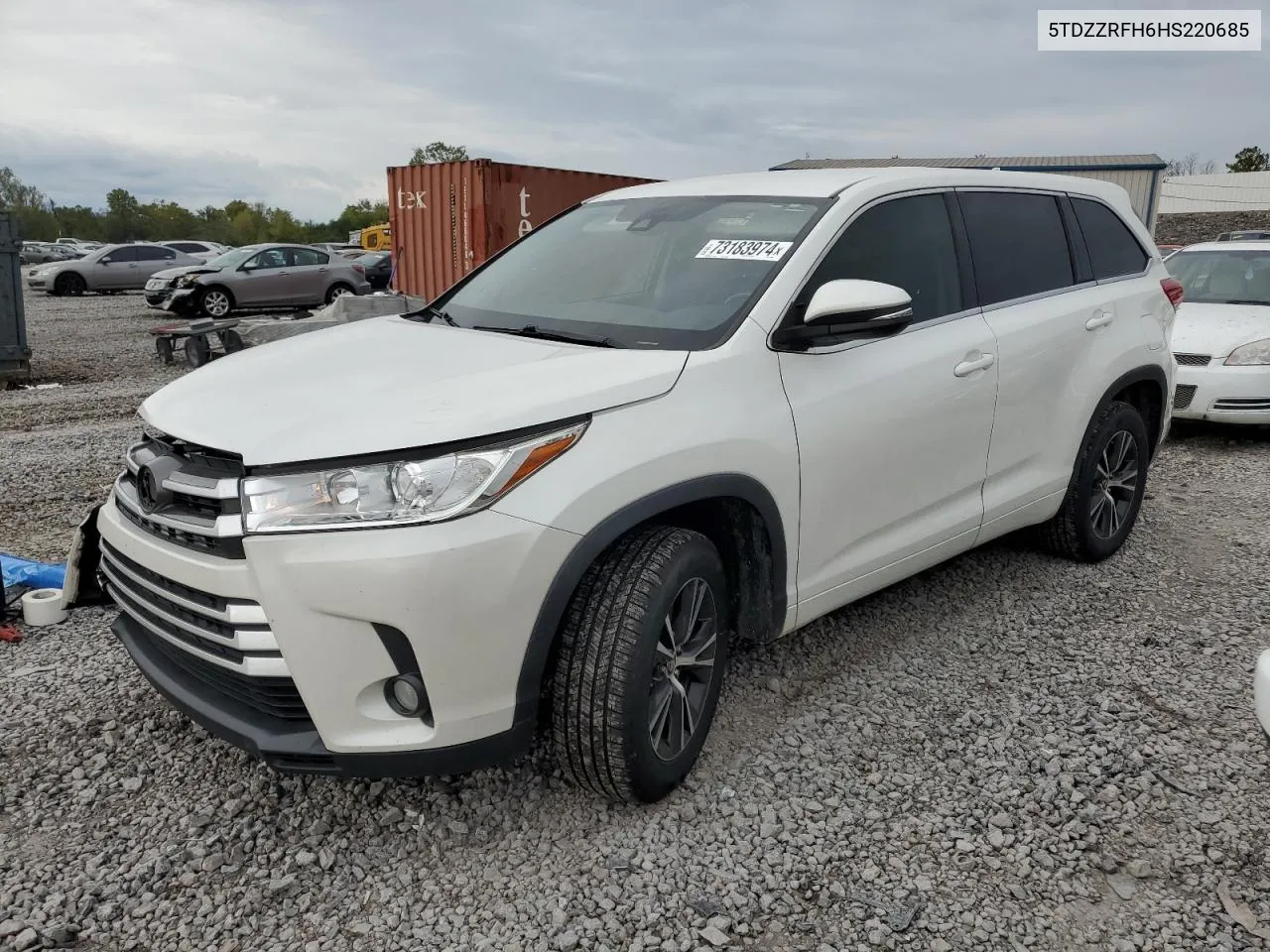 2017 Toyota Highlander Le VIN: 5TDZZRFH6HS220685 Lot: 73183974