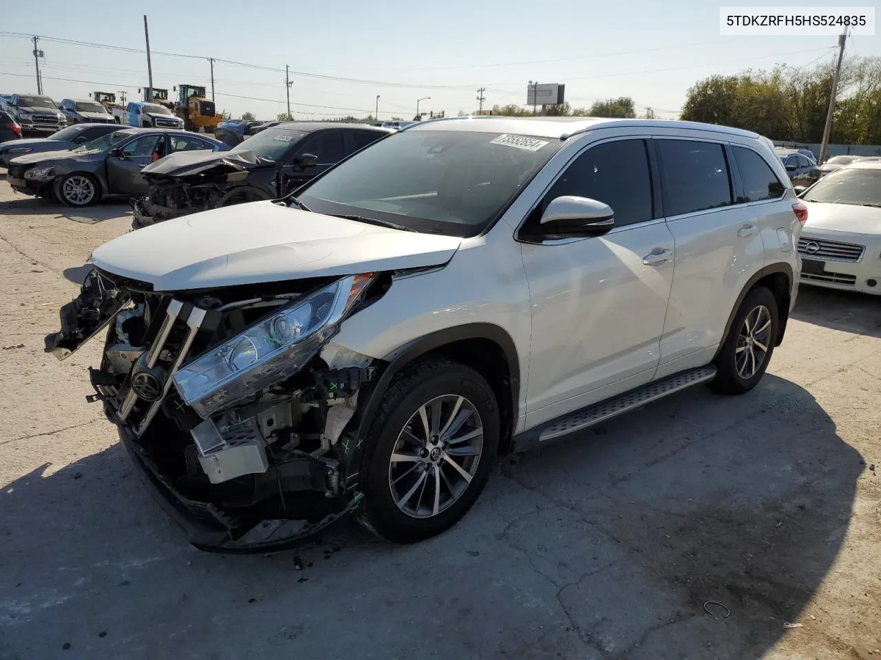 2017 Toyota Highlander Se VIN: 5TDKZRFH5HS524835 Lot: 73552654