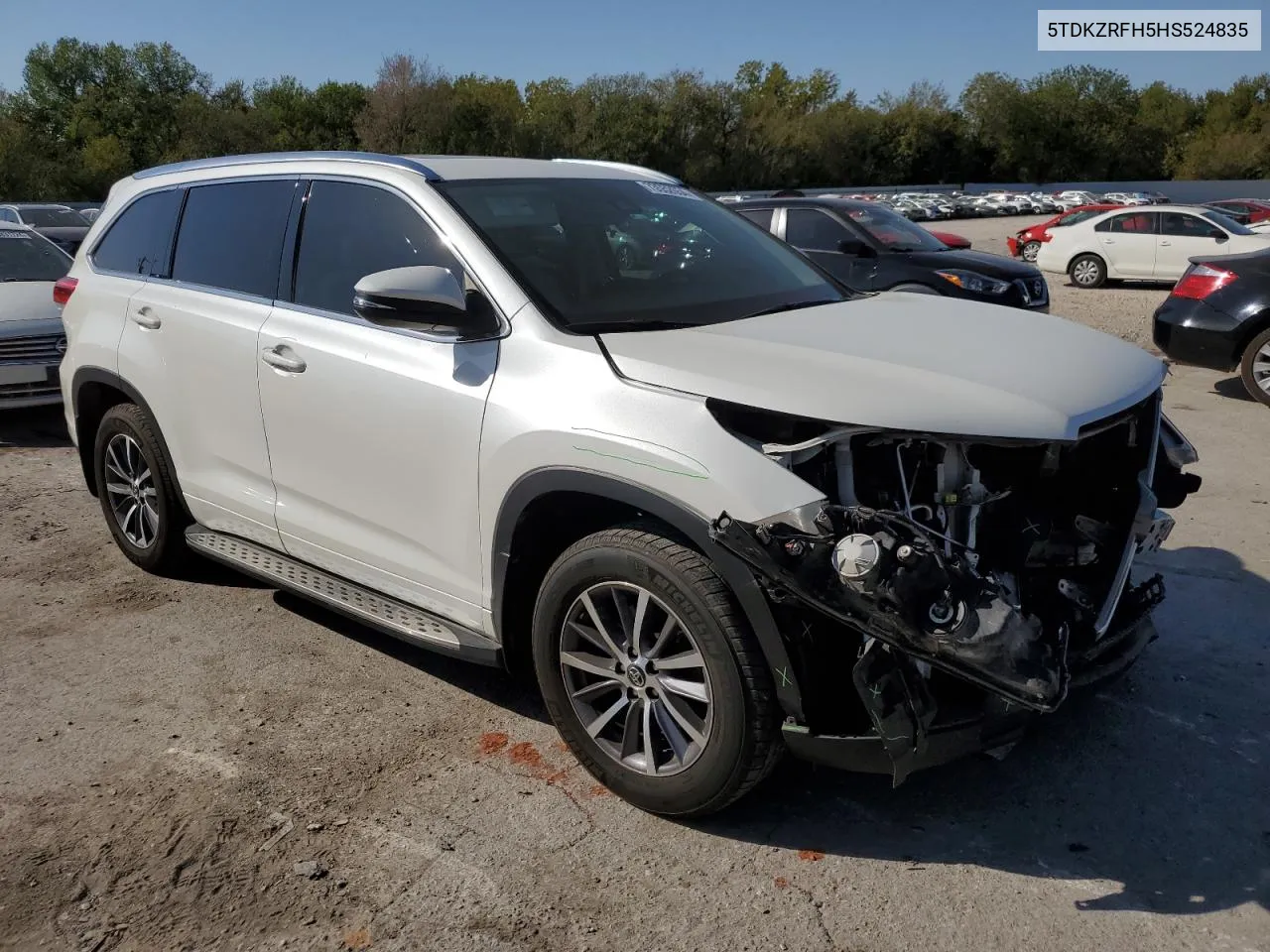 2017 Toyota Highlander Se VIN: 5TDKZRFH5HS524835 Lot: 73552654