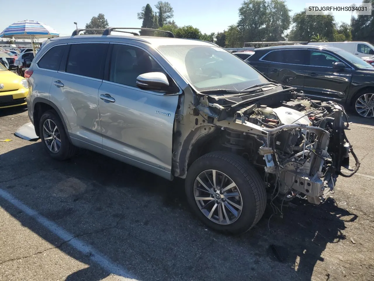 2017 Toyota Highlander Hybrid VIN: 5TDJGRFH0HS034031 Lot: 73766504