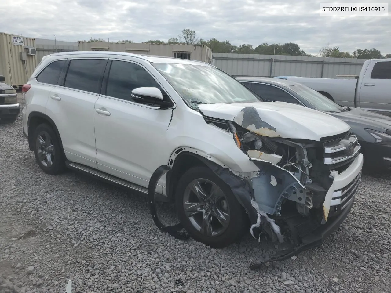 2017 Toyota Highlander Limited VIN: 5TDDZRFHXHS416915 Lot: 73779974