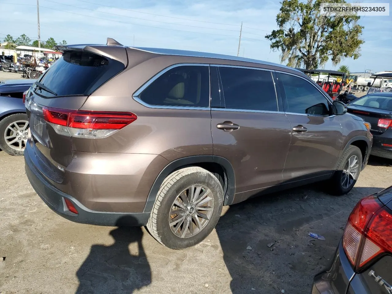 2017 Toyota Highlander Se VIN: 5TDKZRFH5HS234305 Lot: 74193864