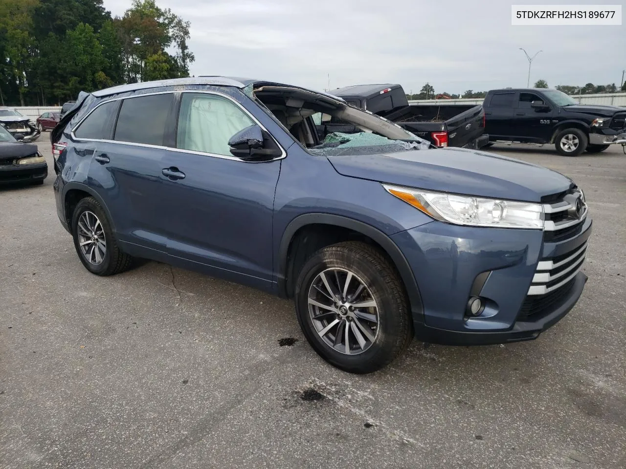 2017 Toyota Highlander Se VIN: 5TDKZRFH2HS189677 Lot: 75178924