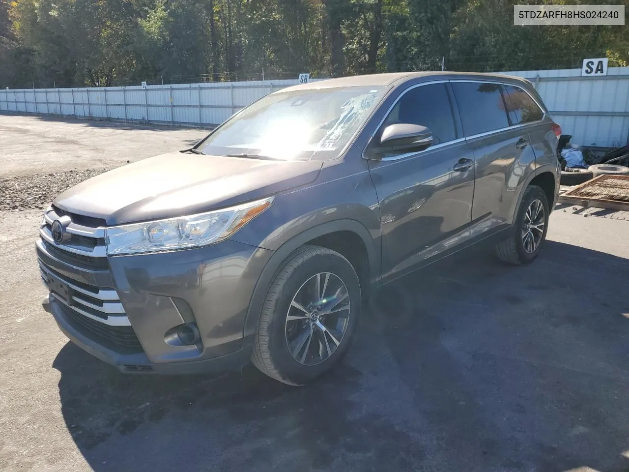 2017 Toyota Highlander Le VIN: 5TDZARFH8HS024240 Lot: 75659634