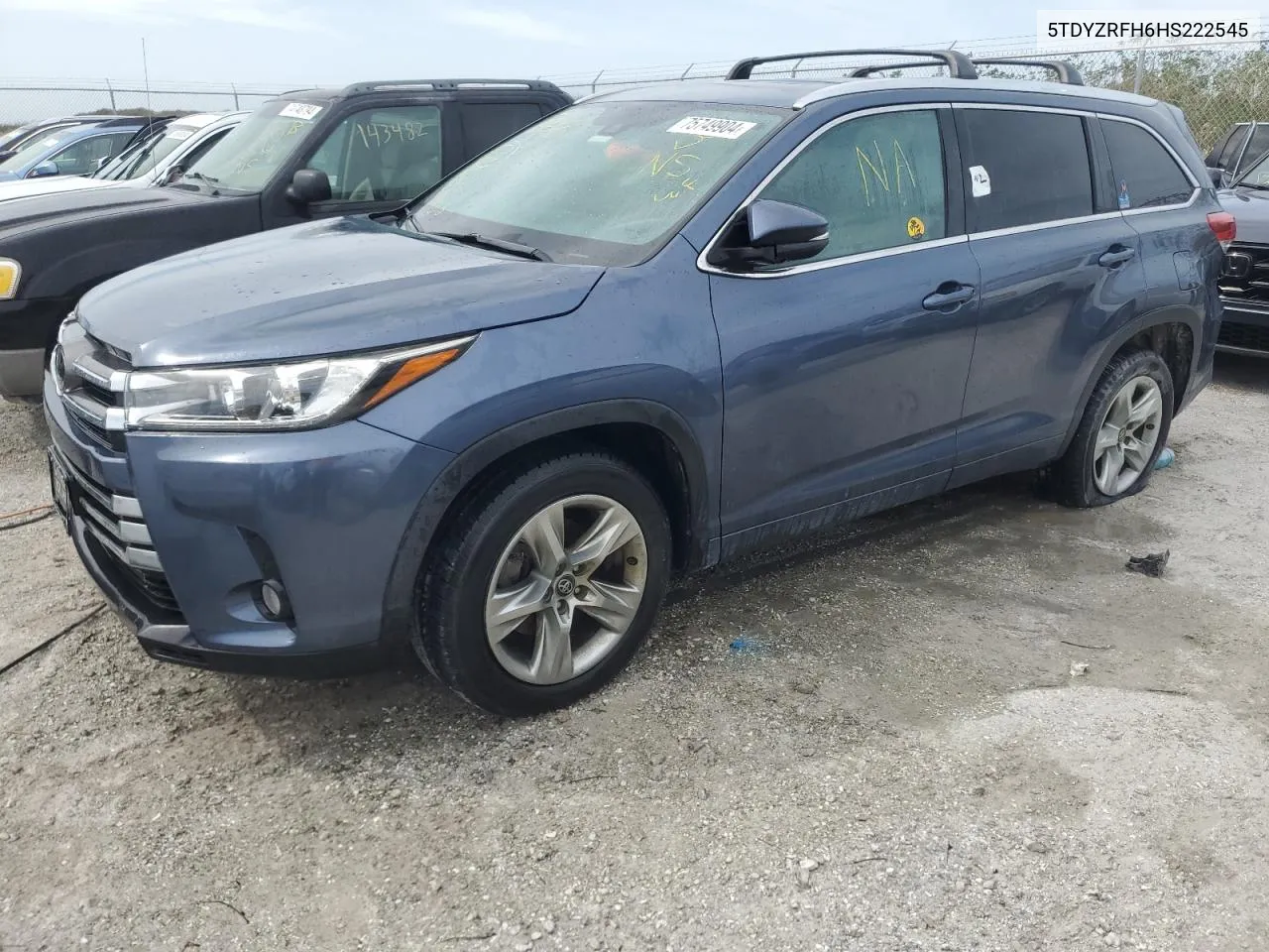 2017 Toyota Highlander Limited VIN: 5TDYZRFH6HS222545 Lot: 75749904