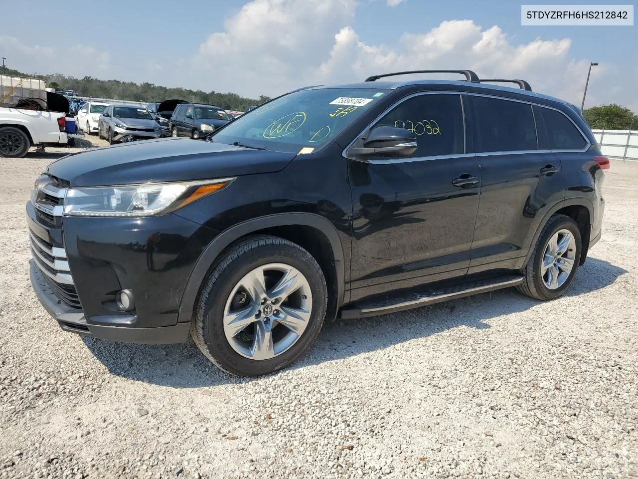 2017 Toyota Highlander Limited VIN: 5TDYZRFH6HS212842 Lot: 75898704