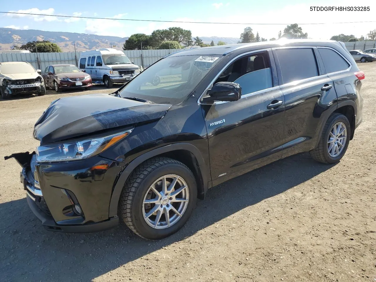 2017 Toyota Highlander Hybrid Limited VIN: 5TDDGRFH8HS033285 Lot: 75947734