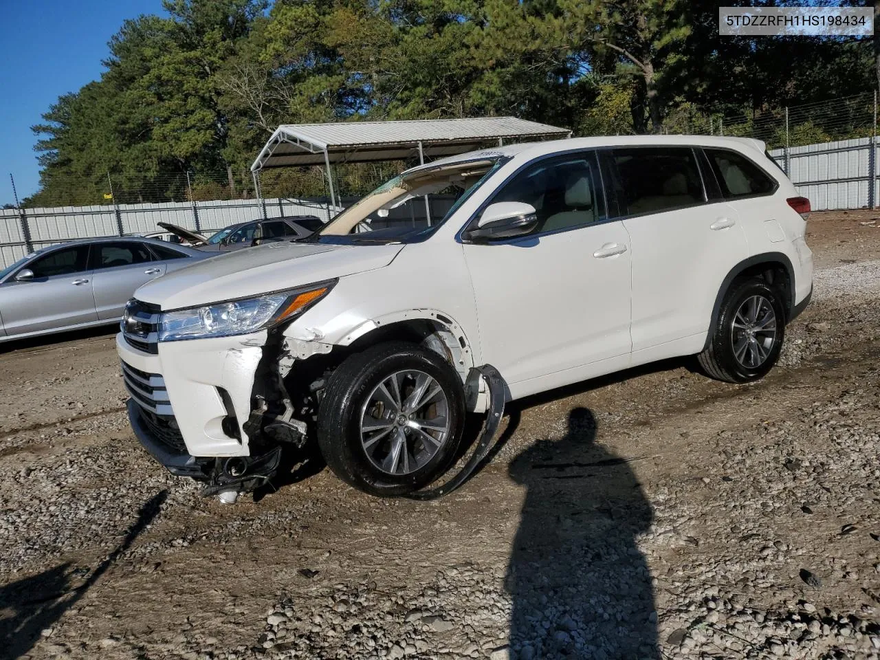 2017 Toyota Highlander Le VIN: 5TDZZRFH1HS198434 Lot: 76166374