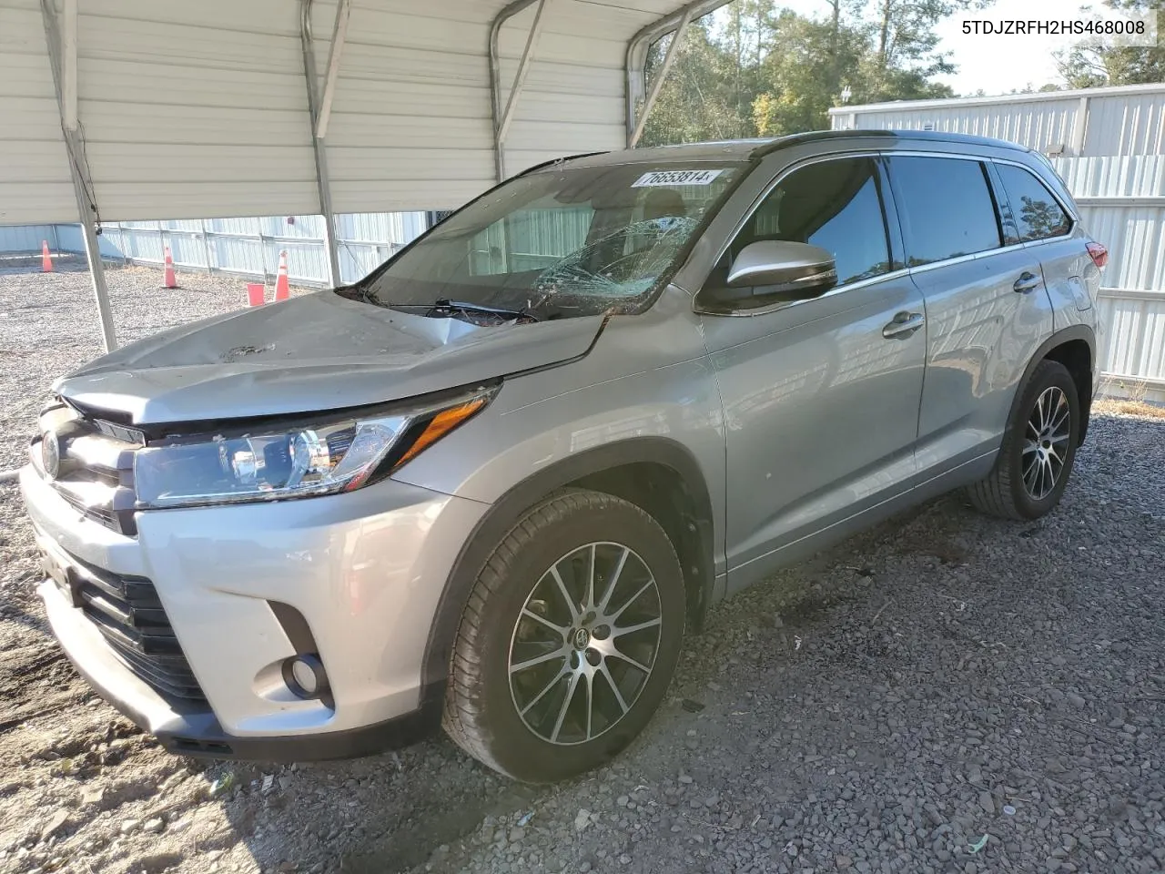 2017 Toyota Highlander Se VIN: 5TDJZRFH2HS468008 Lot: 76653814