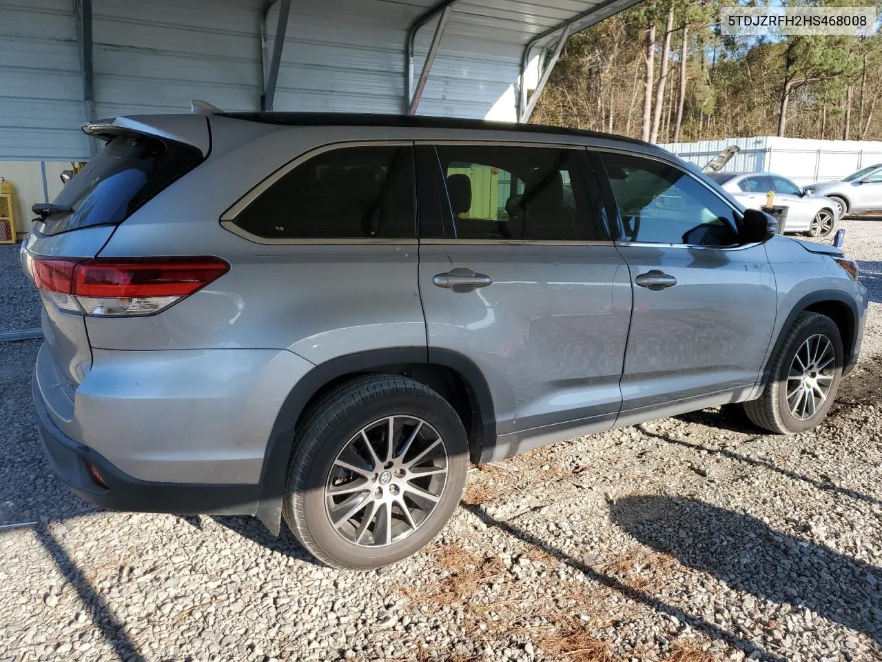 2017 Toyota Highlander Se VIN: 5TDJZRFH2HS468008 Lot: 76653814