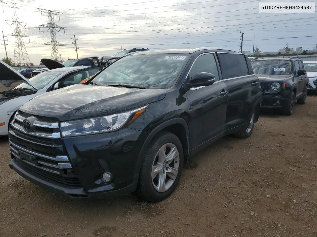 2017 Toyota Highlander Limited VIN: 5TDDZRFH8HS424687 Lot: 76661914