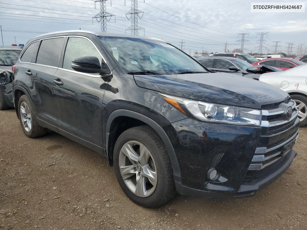 2017 Toyota Highlander Limited VIN: 5TDDZRFH8HS424687 Lot: 76661914