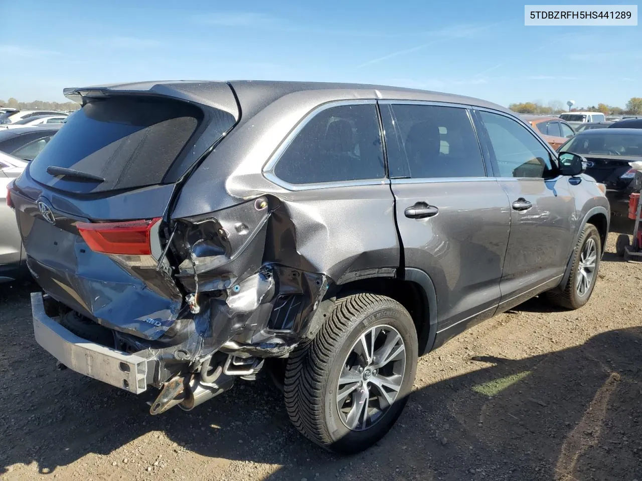 2017 Toyota Highlander Le VIN: 5TDBZRFH5HS441289 Lot: 77545254