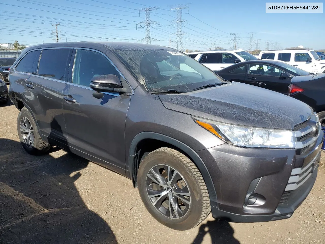 2017 Toyota Highlander Le VIN: 5TDBZRFH5HS441289 Lot: 77545254