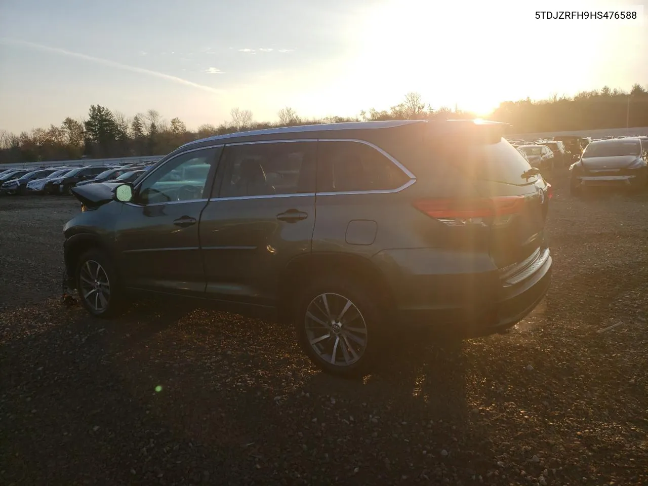 2017 Toyota Highlander Se VIN: 5TDJZRFH9HS476588 Lot: 77739964