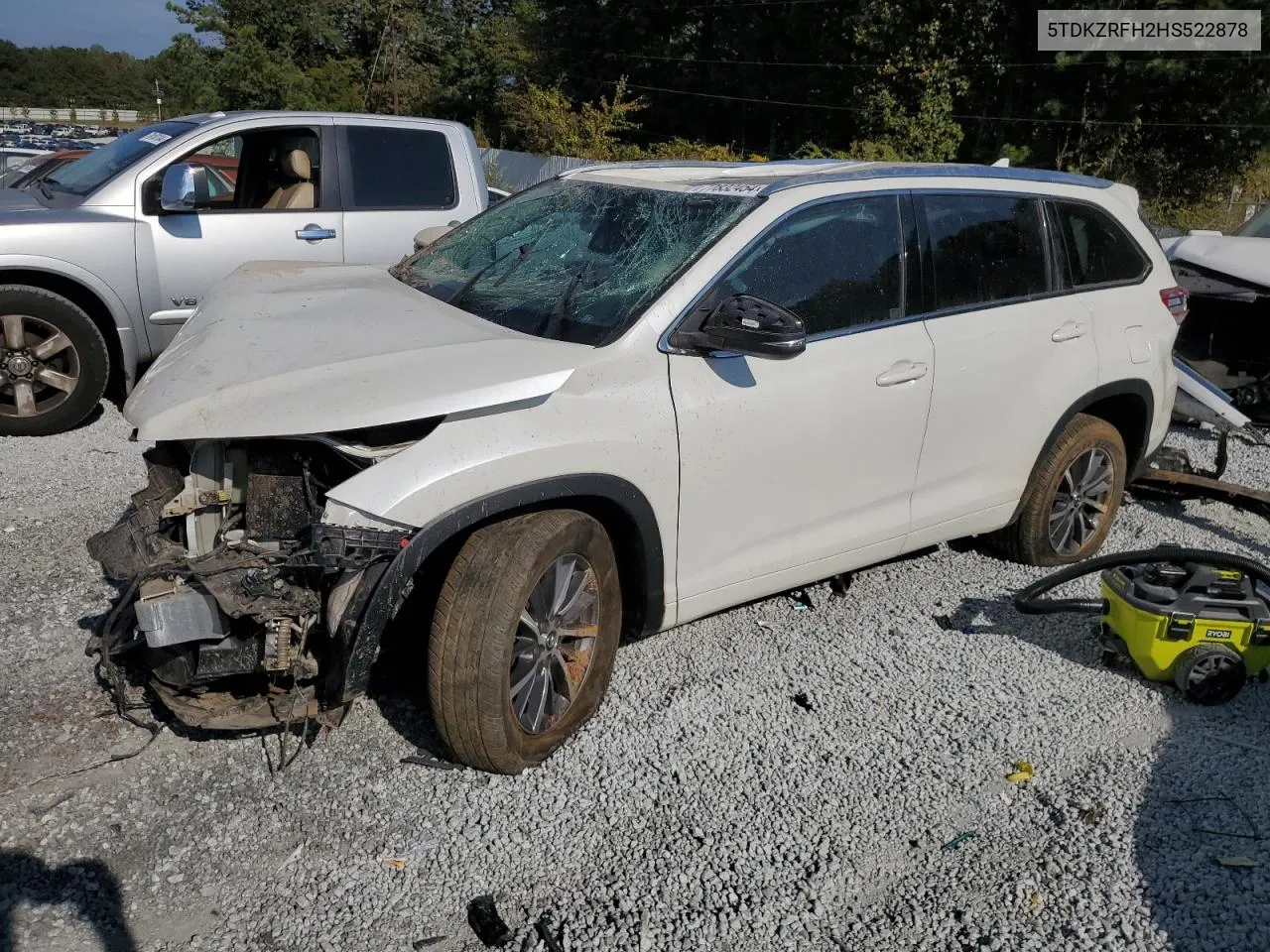 2017 Toyota Highlander Se VIN: 5TDKZRFH2HS522878 Lot: 77832454