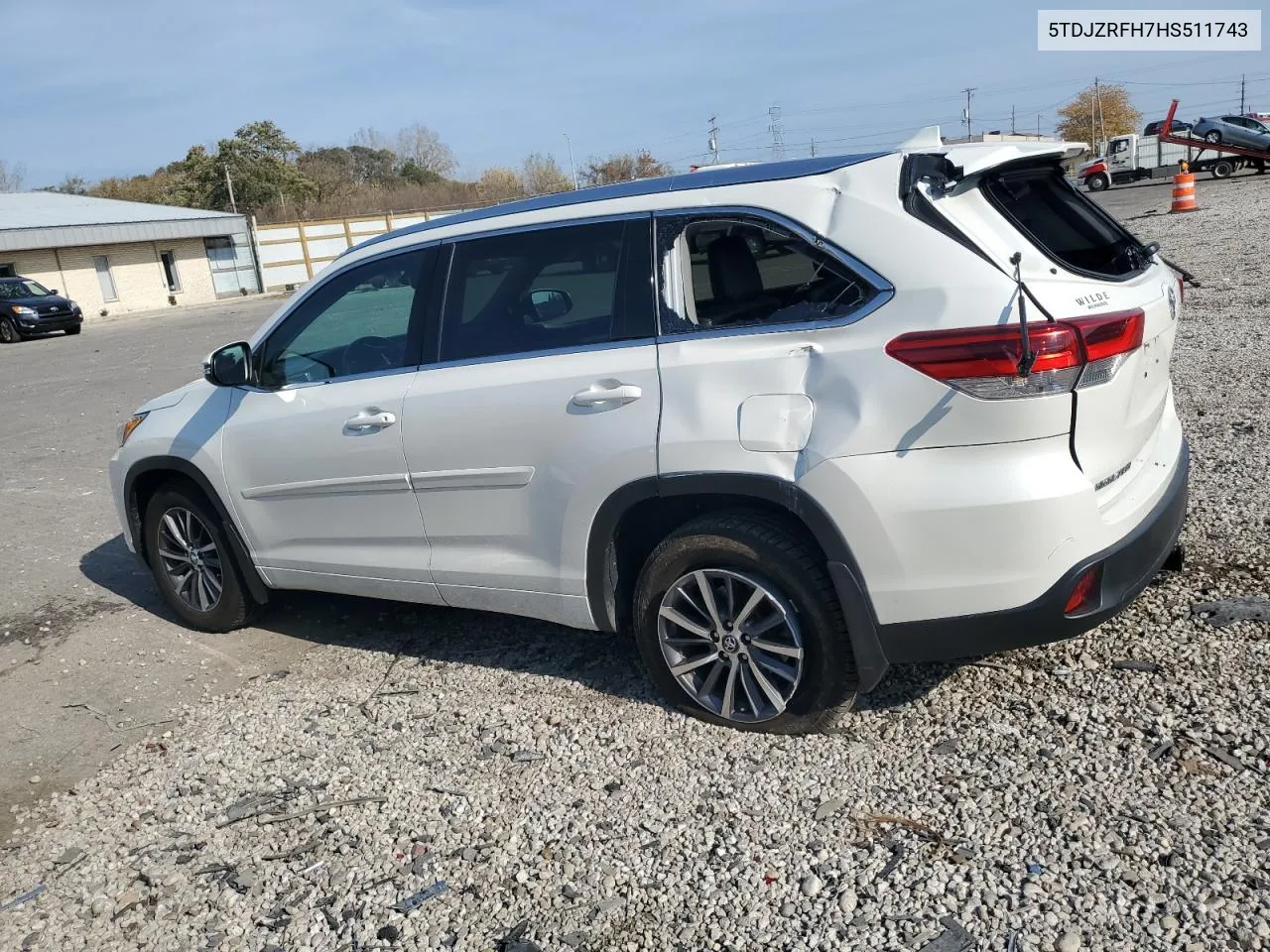 2017 Toyota Highlander Se VIN: 5TDJZRFH7HS511743 Lot: 78147414