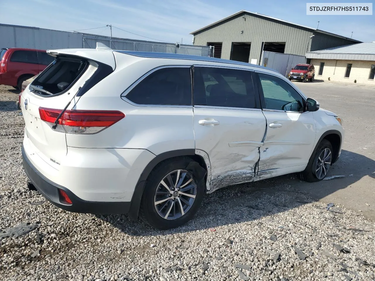 2017 Toyota Highlander Se VIN: 5TDJZRFH7HS511743 Lot: 78147414