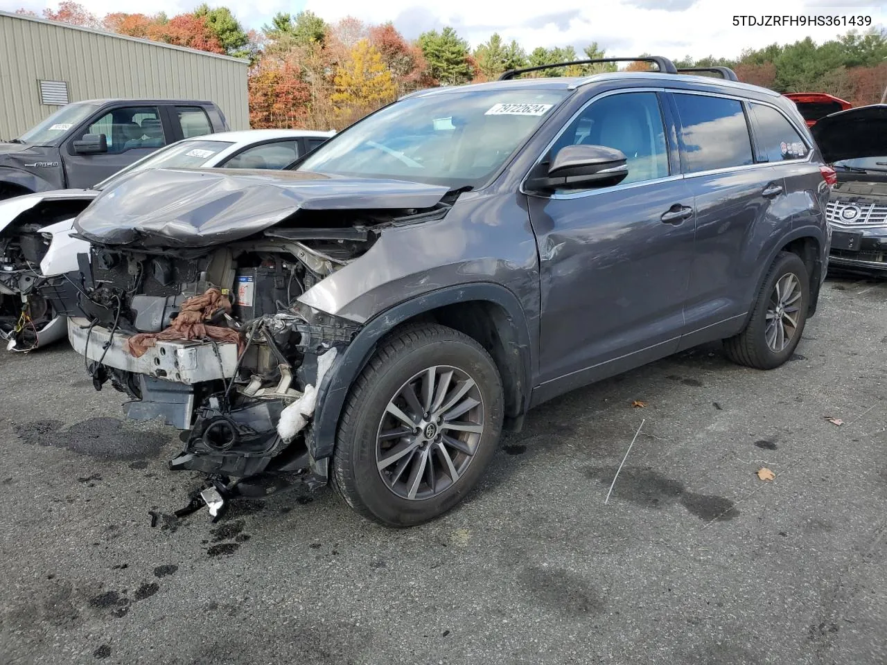 2017 Toyota Highlander Se VIN: 5TDJZRFH9HS361439 Lot: 79722624