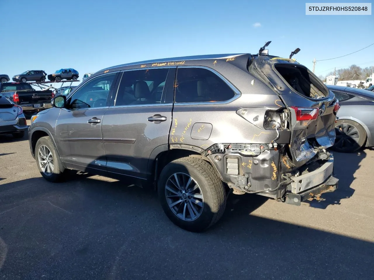 2017 Toyota Highlander Se VIN: 5TDJZRFH0HS520848 Lot: 79838774