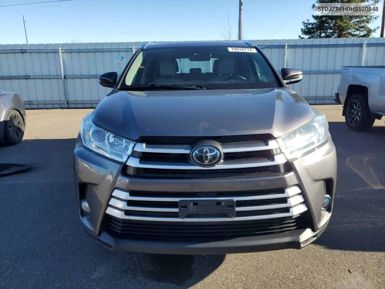 2017 Toyota Highlander Se VIN: 5TDJZRFH0HS520848 Lot: 79838774