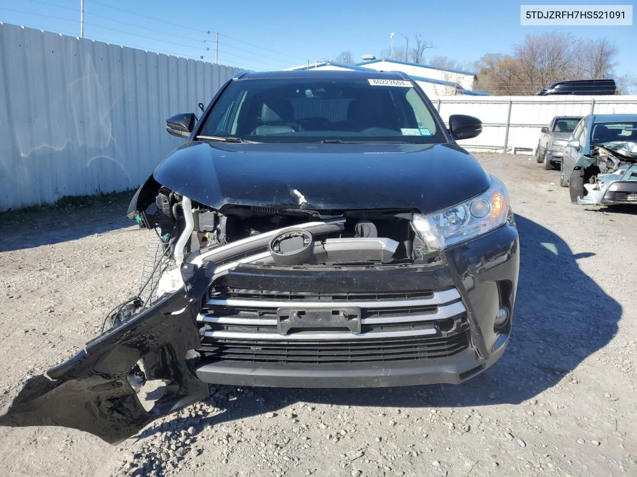 2017 Toyota Highlander Se VIN: 5TDJZRFH7HS521091 Lot: 80222604