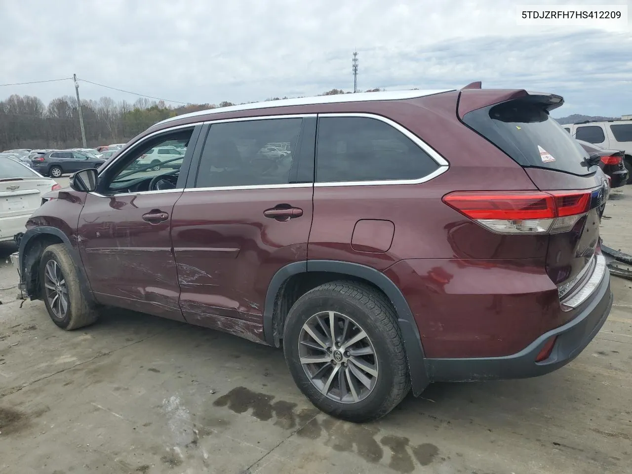 2017 Toyota Highlander Se VIN: 5TDJZRFH7HS412209 Lot: 80238644