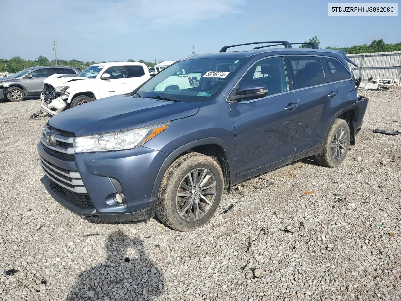 2018 Toyota Highlander Se VIN: 5TDJZRFH1JS882080 Lot: 53746284