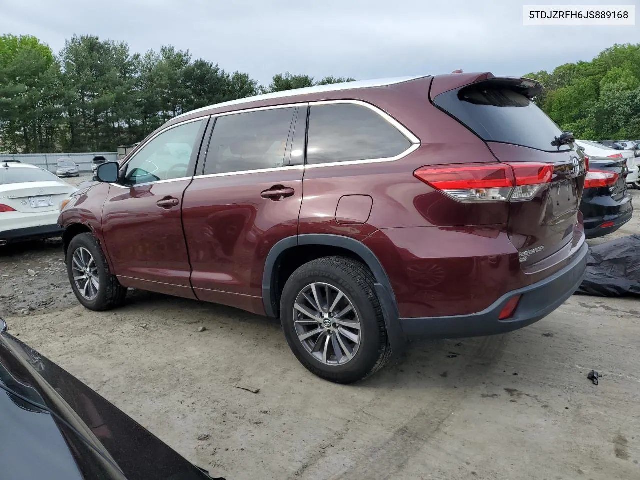 2018 Toyota Highlander Se VIN: 5TDJZRFH6JS889168 Lot: 54068944