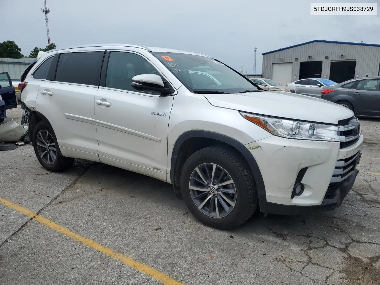 2018 Toyota Highlander Hybrid VIN: 5TDJGRFH9JS038729 Lot: 55800864