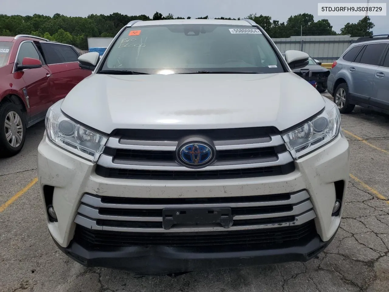 5TDJGRFH9JS038729 2018 Toyota Highlander Hybrid