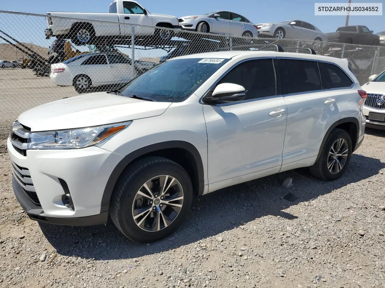 2018 Toyota Highlander Le VIN: 5TDZARFH3JS034552 Lot: 56766634