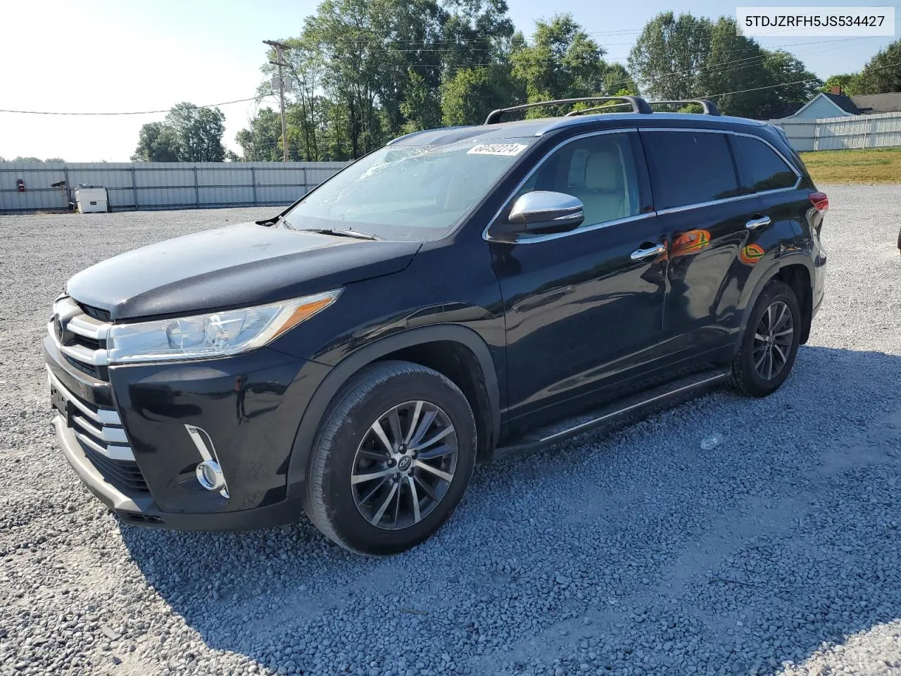 2018 Toyota Highlander Se VIN: 5TDJZRFH5JS534427 Lot: 60492274