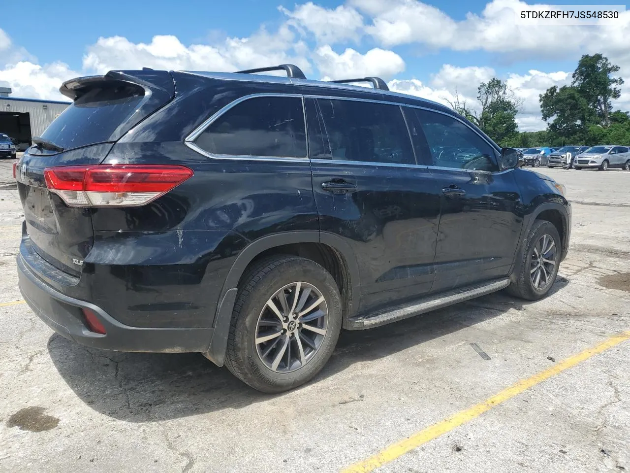 2018 Toyota Highlander Se VIN: 5TDKZRFH7JS548530 Lot: 60847764