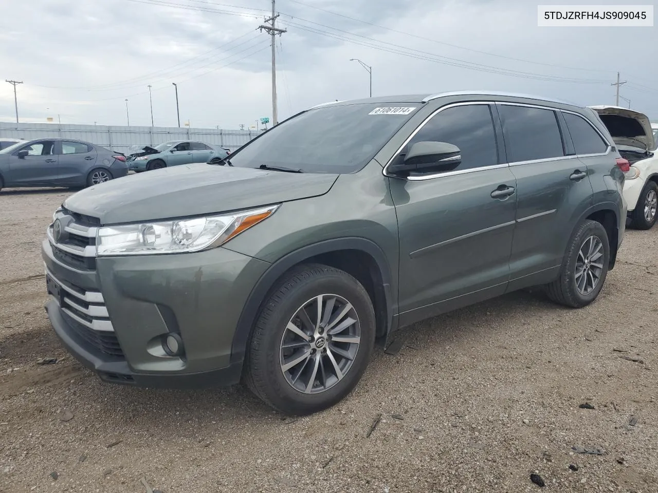 2018 Toyota Highlander Se VIN: 5TDJZRFH4JS909045 Lot: 61061014