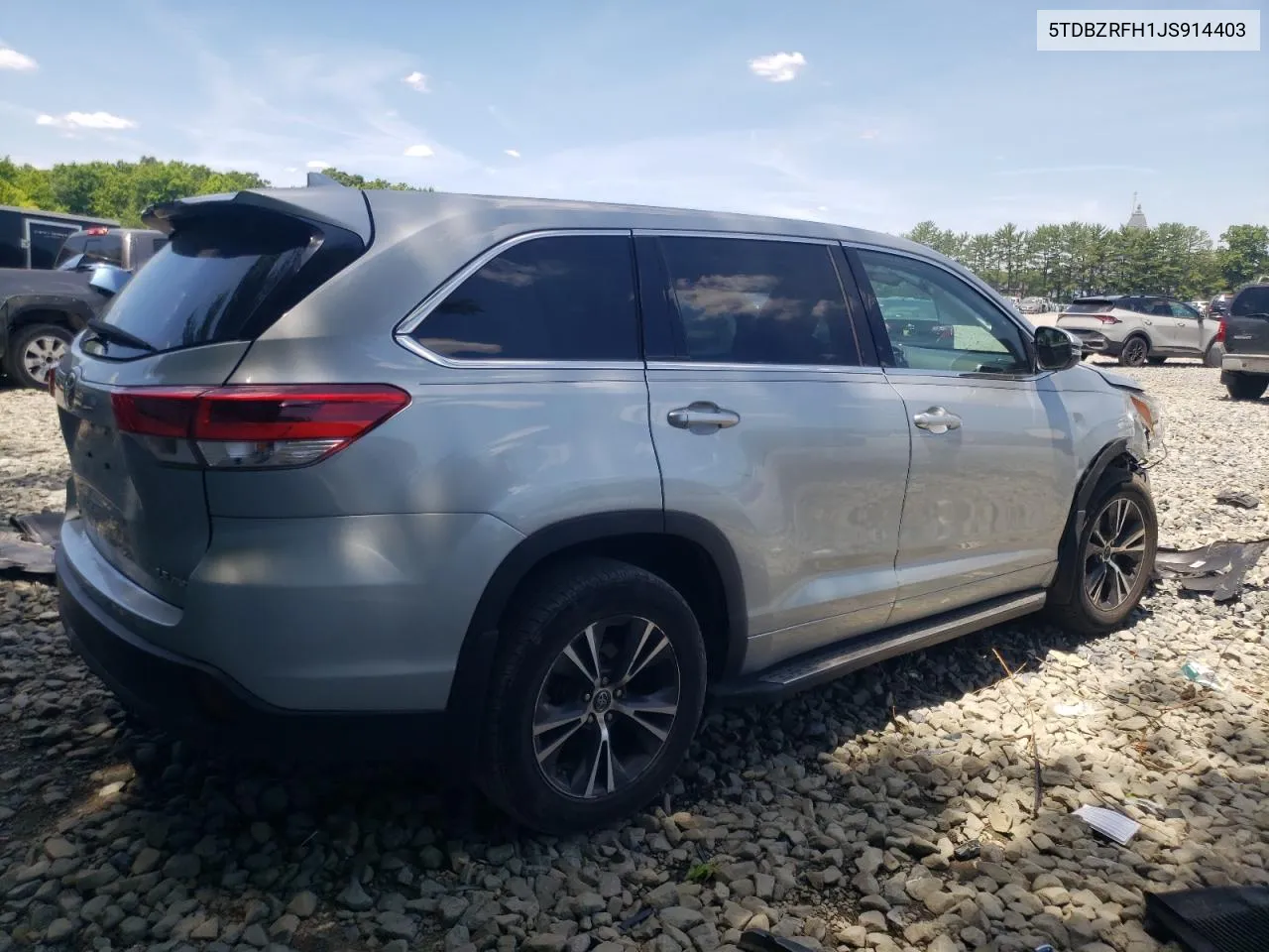 2018 Toyota Highlander Le VIN: 5TDBZRFH1JS914403 Lot: 61700124