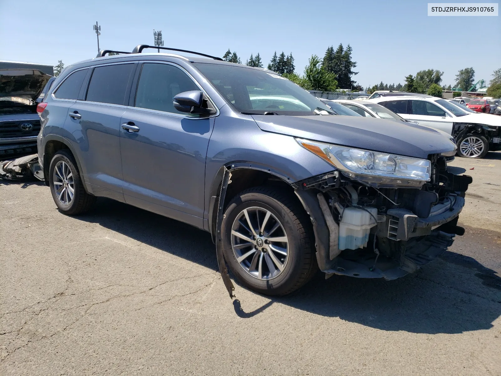 2018 Toyota Highlander Se VIN: 5TDJZRFHXJS910765 Lot: 63091594