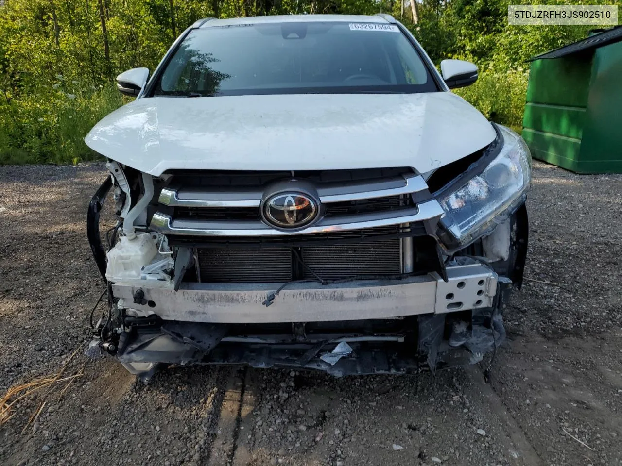 5TDJZRFH3JS902510 2018 Toyota Highlander Se