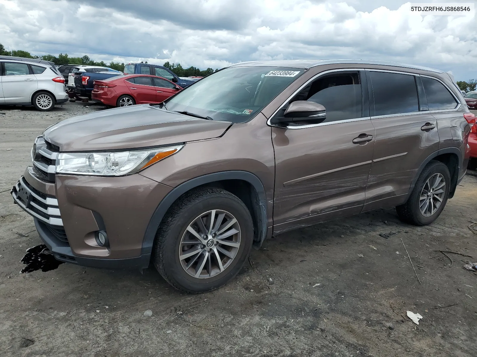 2018 Toyota Highlander Se VIN: 5TDJZRFH6JS868546 Lot: 64233984