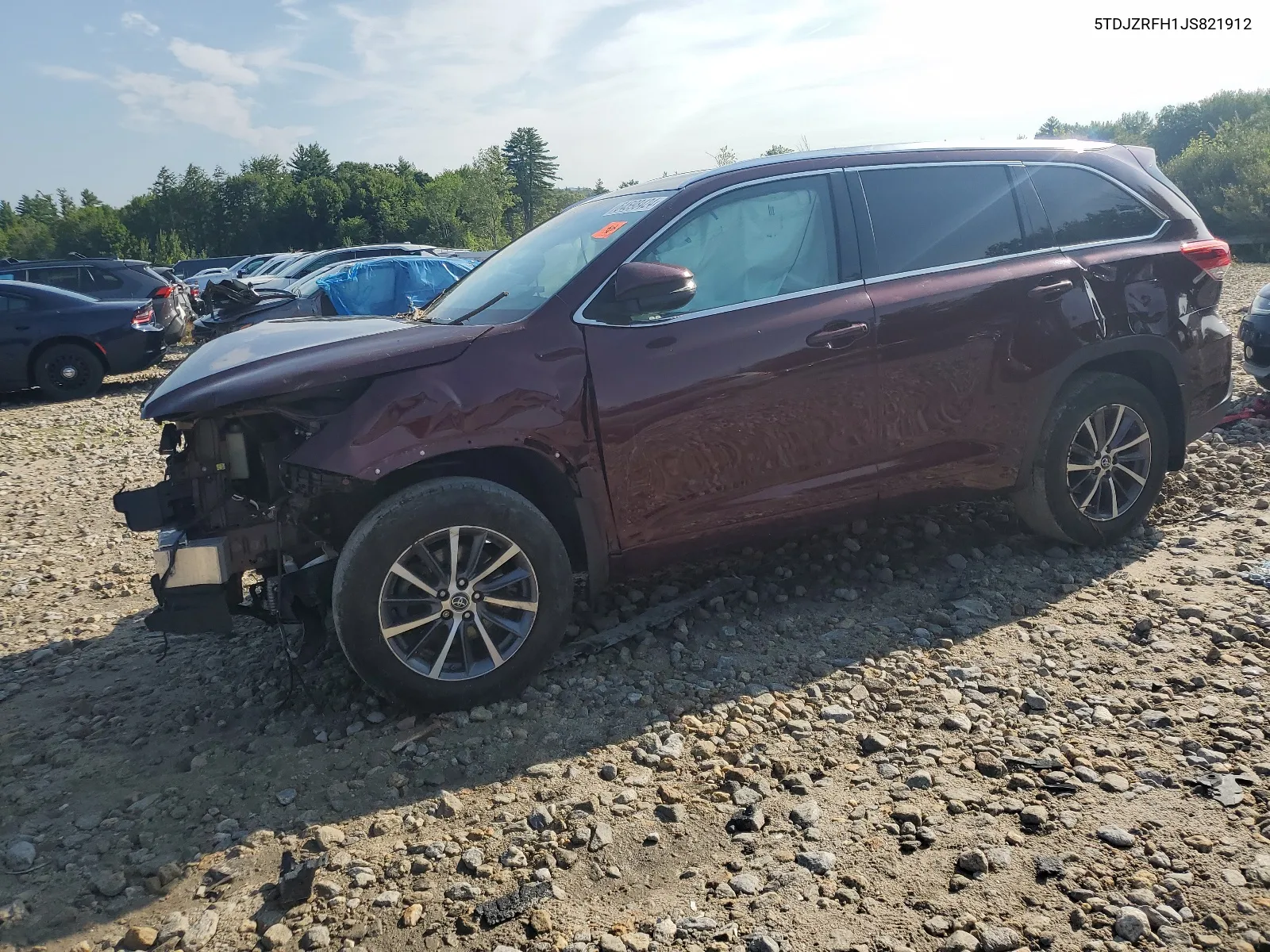 2018 Toyota Highlander Se VIN: 5TDJZRFH1JS821912 Lot: 64598424