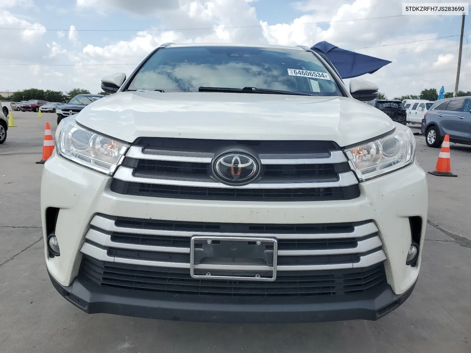 2018 Toyota Highlander Se VIN: 5TDKZRFH7JS283690 Lot: 64606534