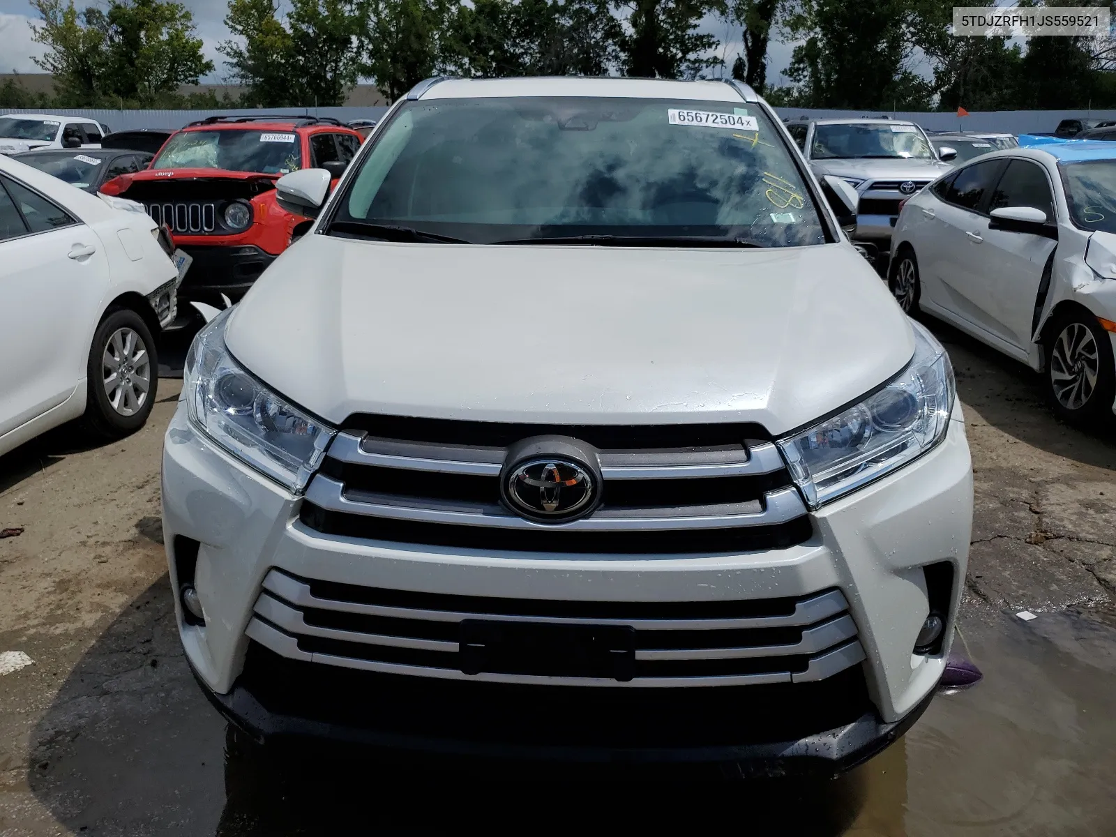 2018 Toyota Highlander Se VIN: 5TDJZRFH1JS559521 Lot: 65672504