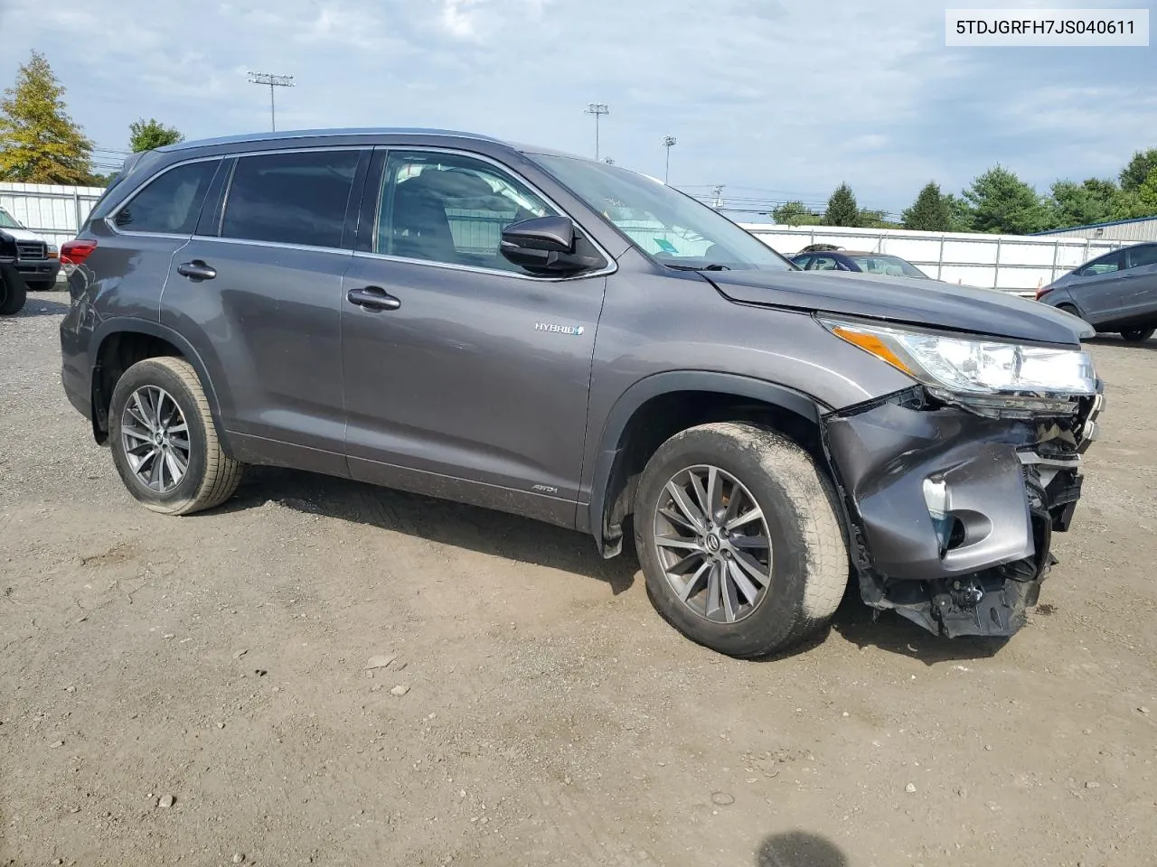 2018 Toyota Highlander Hybrid VIN: 5TDJGRFH7JS040611 Lot: 67024794