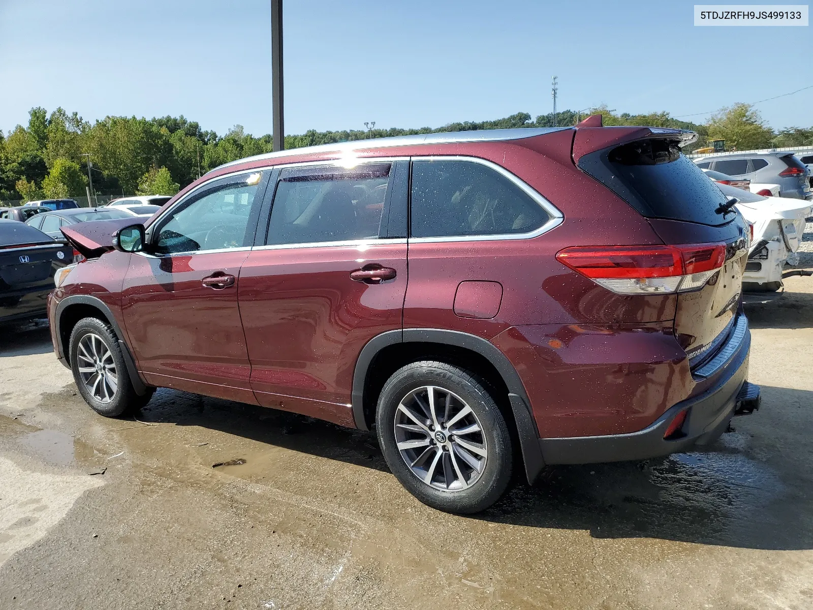 2018 Toyota Highlander Se VIN: 5TDJZRFH9JS499133 Lot: 67466634