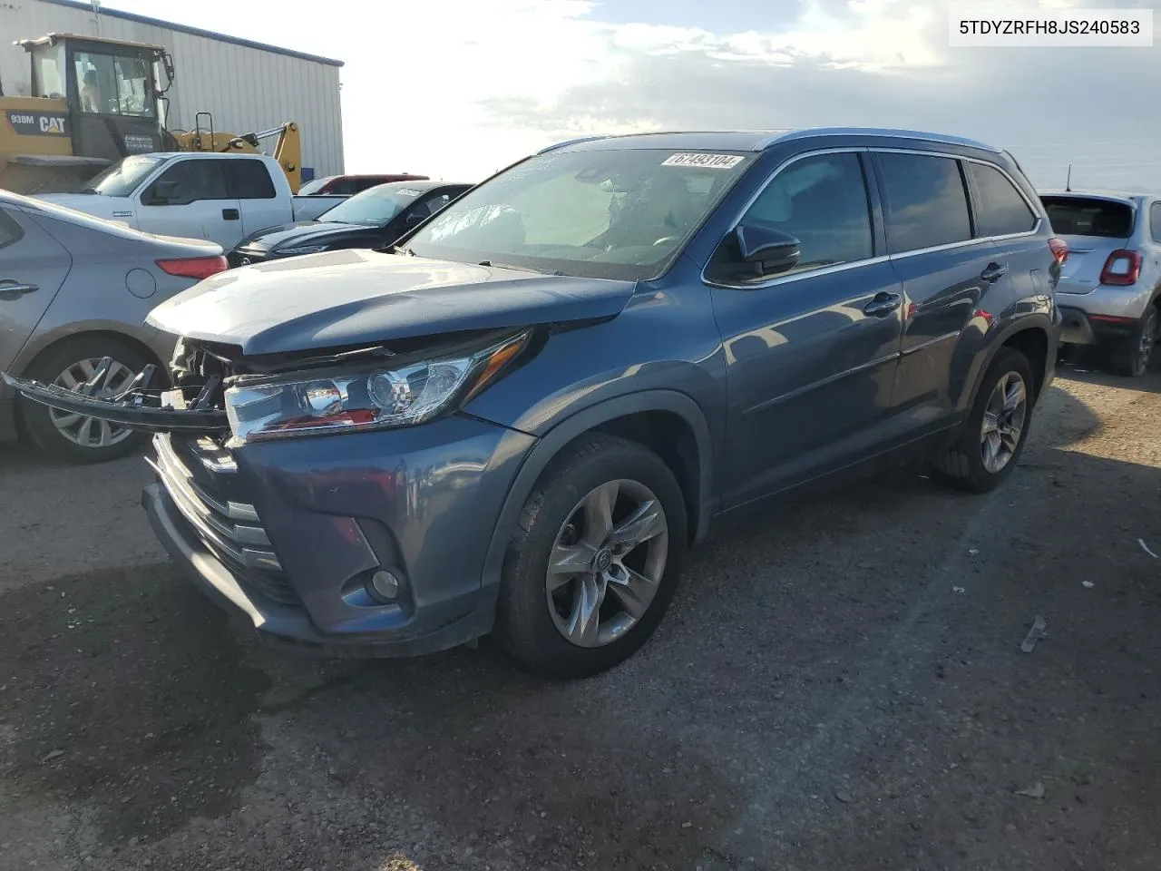 2018 Toyota Highlander Limited VIN: 5TDYZRFH8JS240583 Lot: 67493104