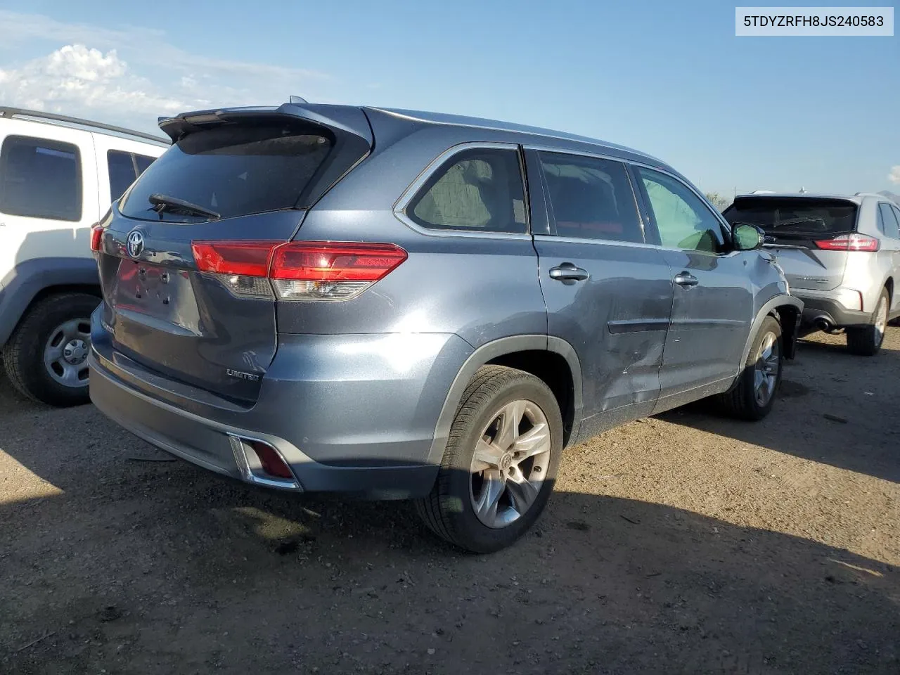 2018 Toyota Highlander Limited VIN: 5TDYZRFH8JS240583 Lot: 67493104