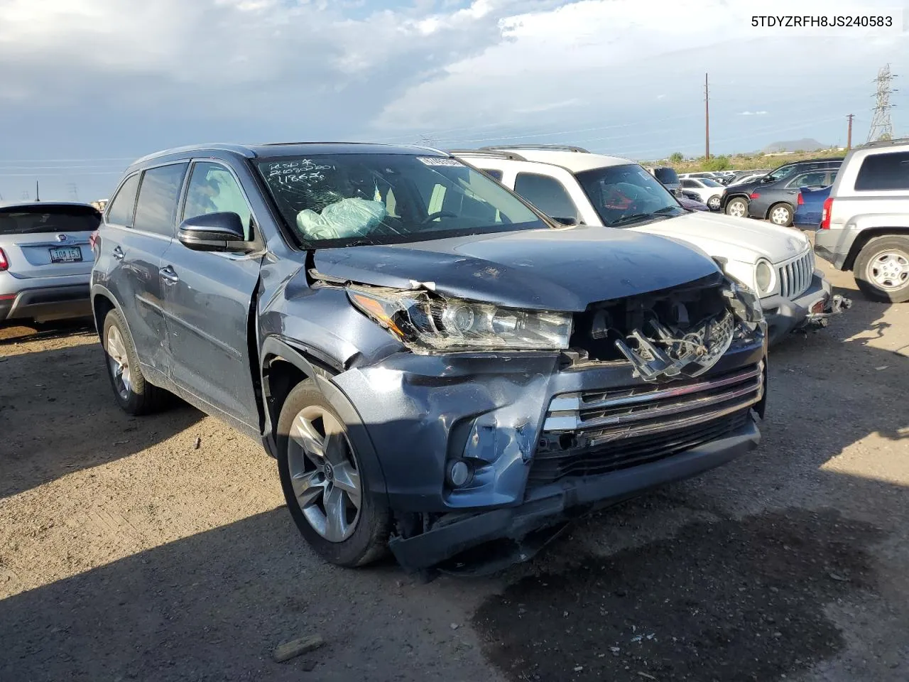 5TDYZRFH8JS240583 2018 Toyota Highlander Limited