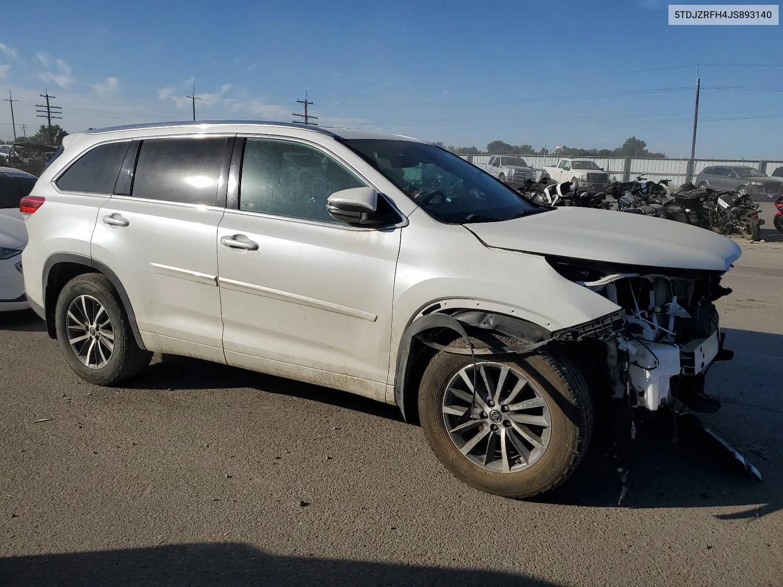 2018 Toyota Highlander Se VIN: 5TDJZRFH4JS893140 Lot: 67702744